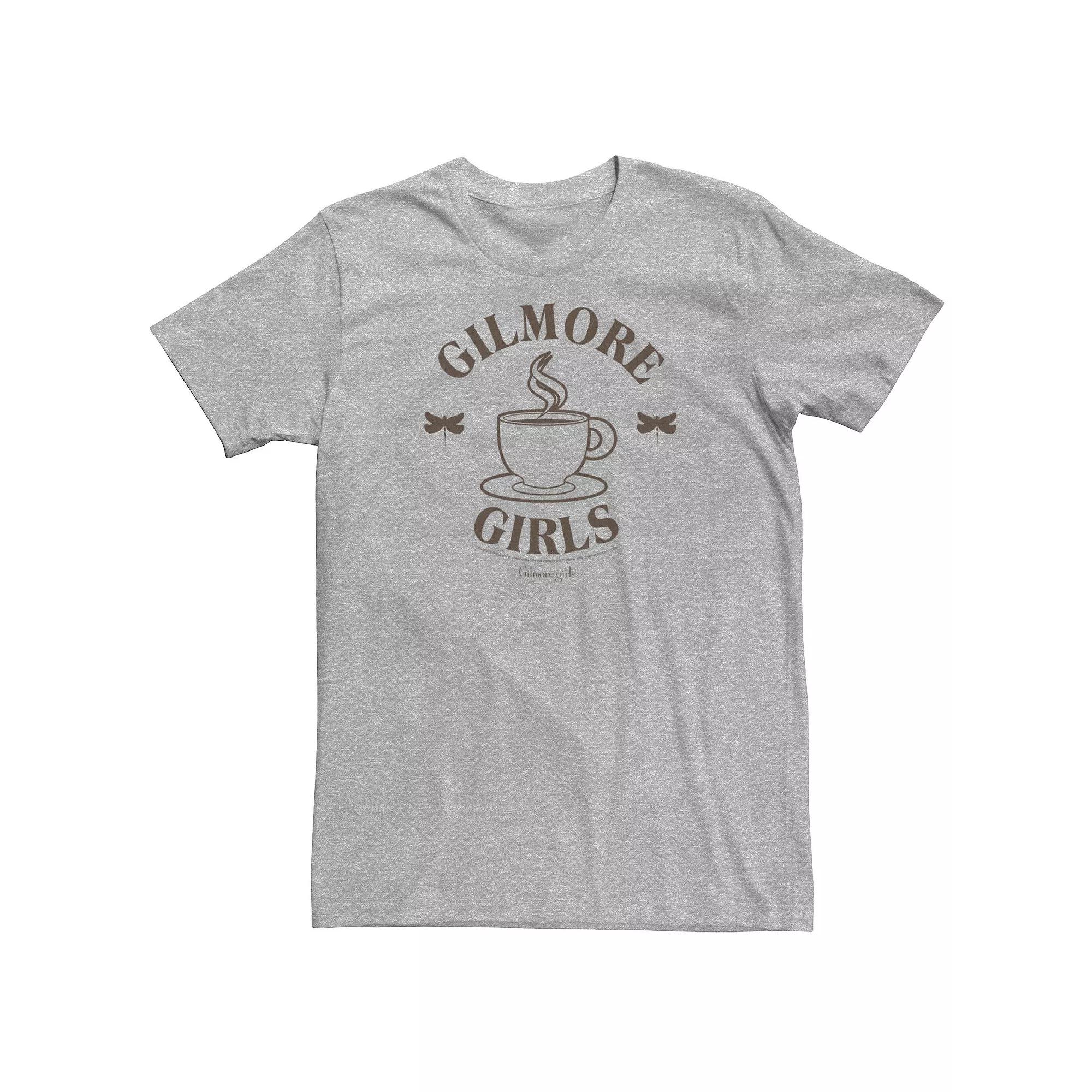 Big & Tall Gilmore Girls Coffee Cup Logo Tee, Men's, Size: LT, Athletic Grey Product Image