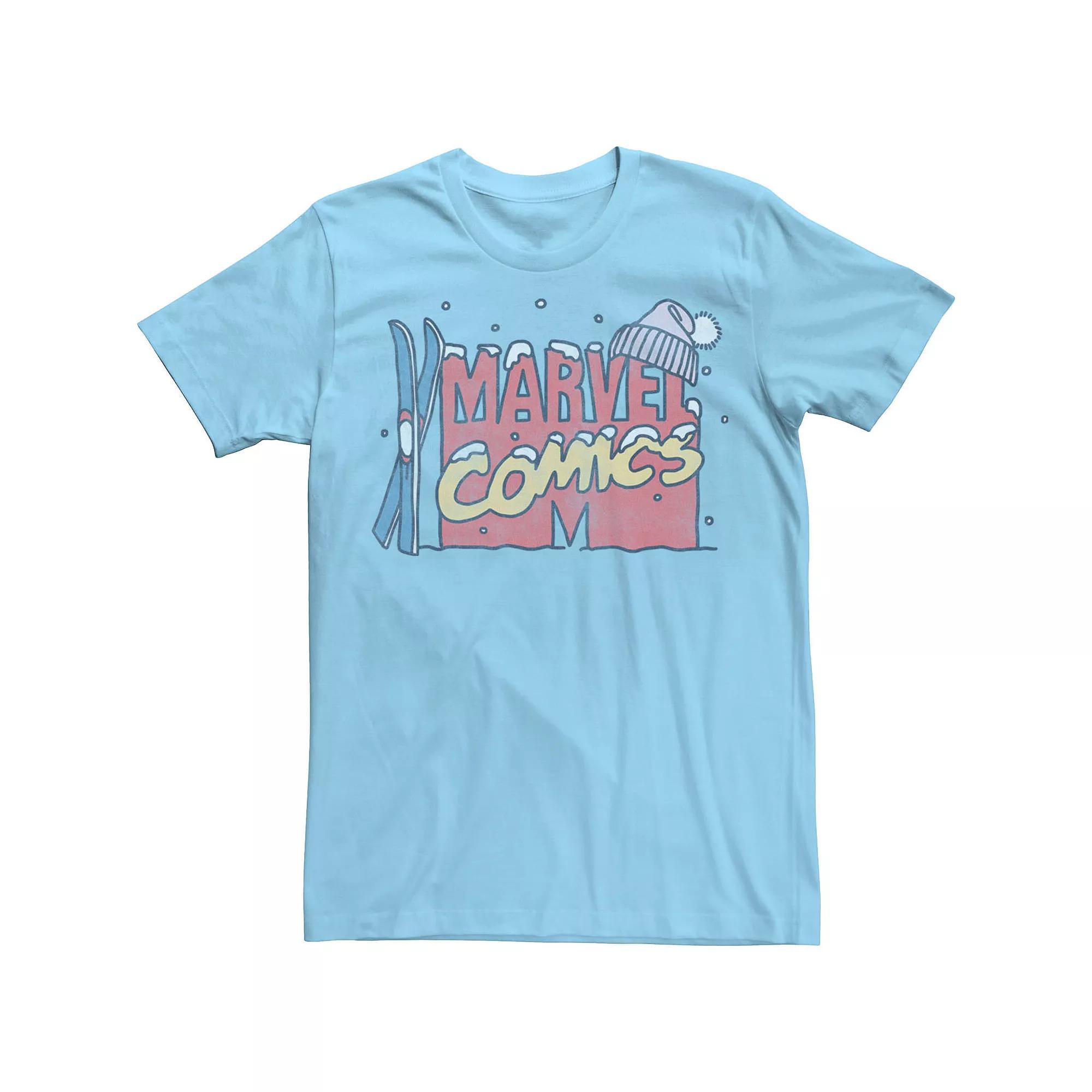 Men's Marvel Snow Marvel Logo Comic Tee,  Product Image