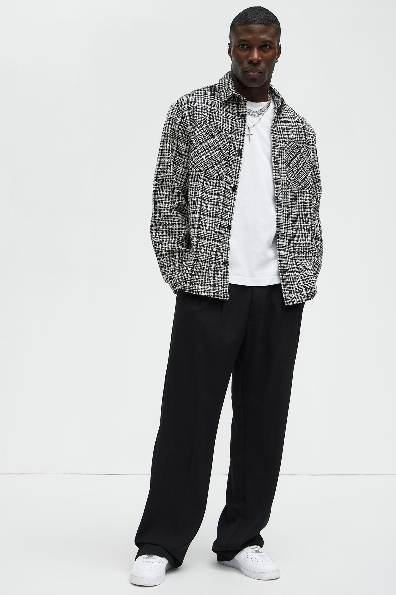 James Tweed Button Up Shirt - Black/combo Product Image