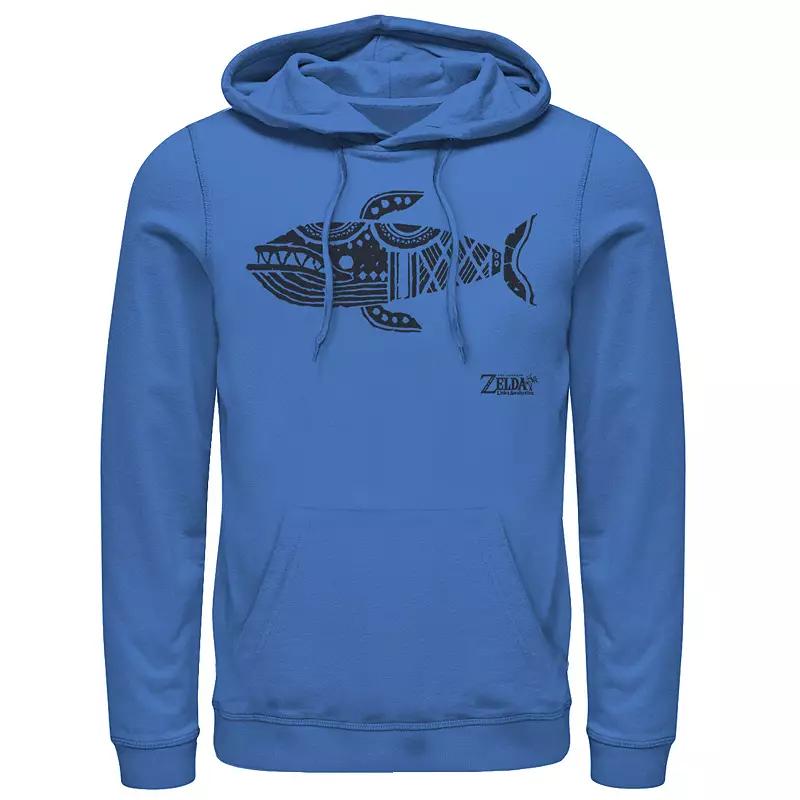 Men's Nintendo Legend Of Zelda Links Awakening Whale Glyph Portrait Logo Graphic Hoodie,  Product Image