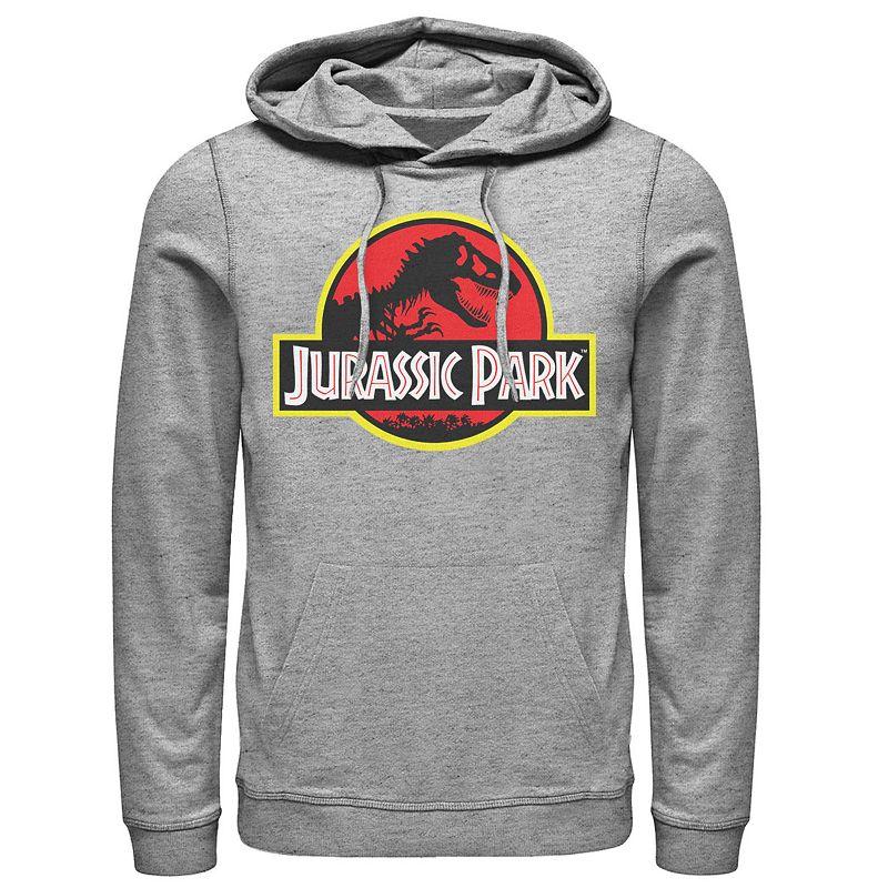 Men's Jurassic Park Red & Yellow Outline Logo Graphic Pullover Hoodie,  Product Image
