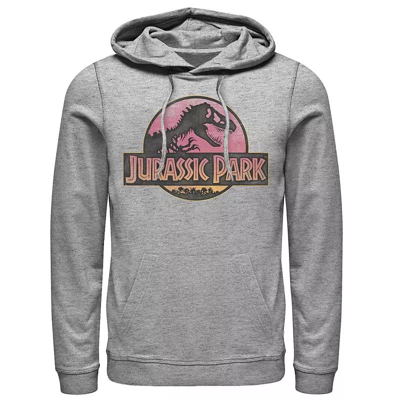 Men's Jurassic Park Logo Gradient Sunset Graphic Pullover Hoodie,  Product Image