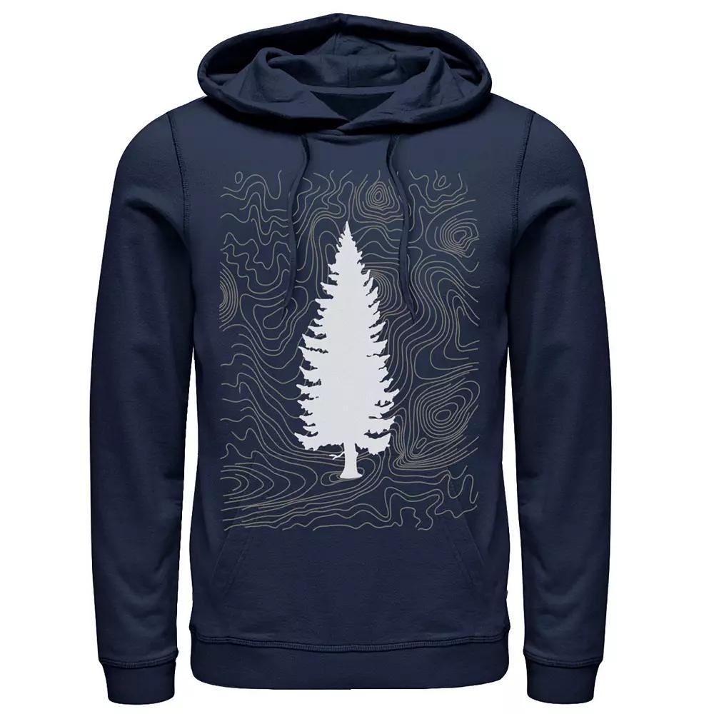 Men's Fifth Sun Tree Outline Sketched Lines Hoodie,  Product Image