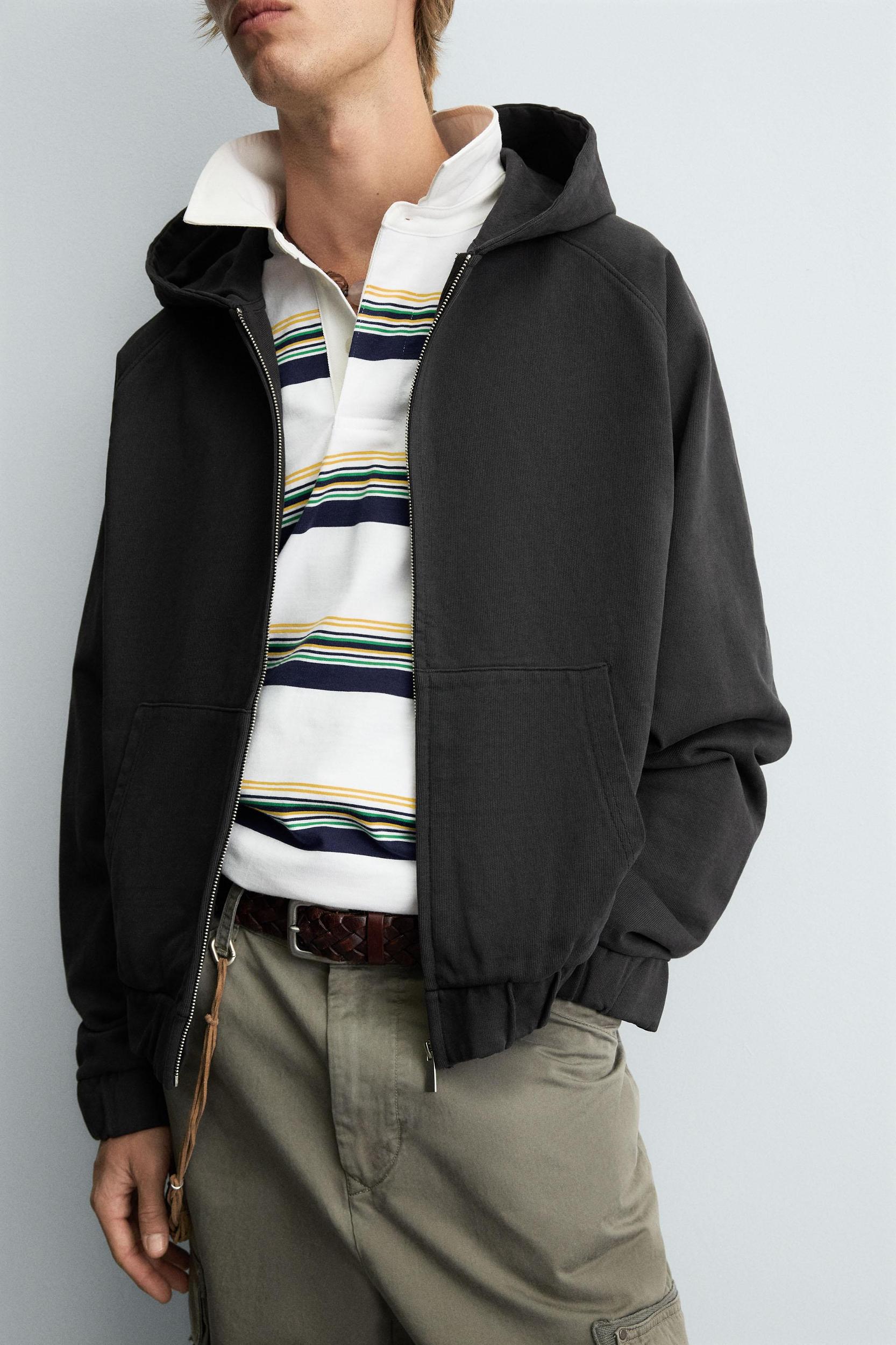 BOXY FIT HOODIE SWEATSHIRT Product Image