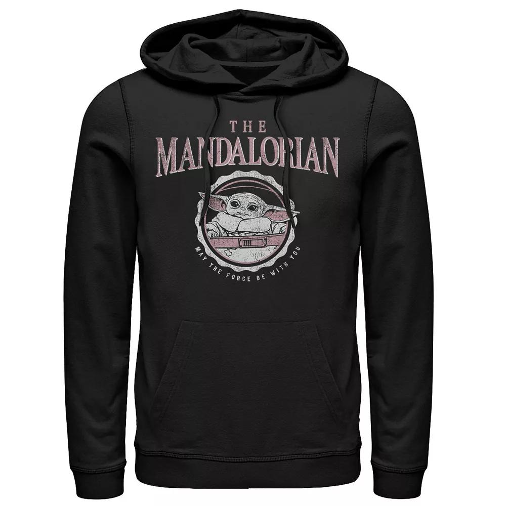 Men's Star Wars The Mandalorian Collegiate Child Graphic Hoodie, Size: XL, Black Product Image
