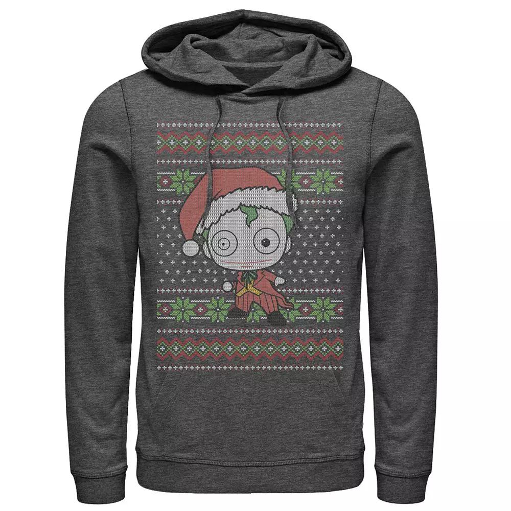 Men's DC Comics Chibi Joker Christmas Sweater Style Hoodie,  Product Image