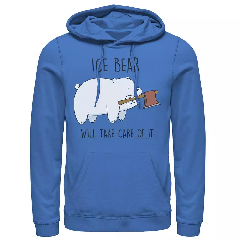Men's Cartoon Network Bare Bears Ice Bear Take Care Of It Axe Hoodie,  Product Image