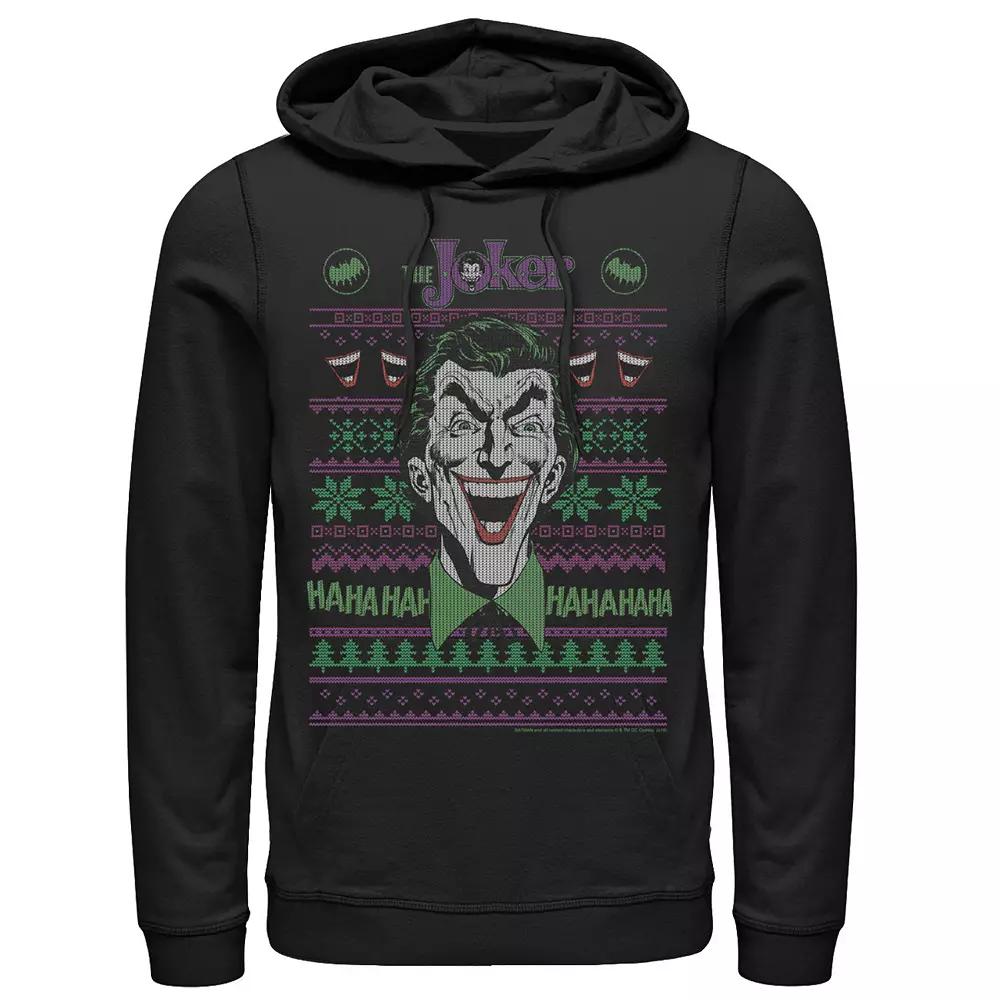 Men's Batman Joker Head Shot Knit Style Hoodie,  Product Image