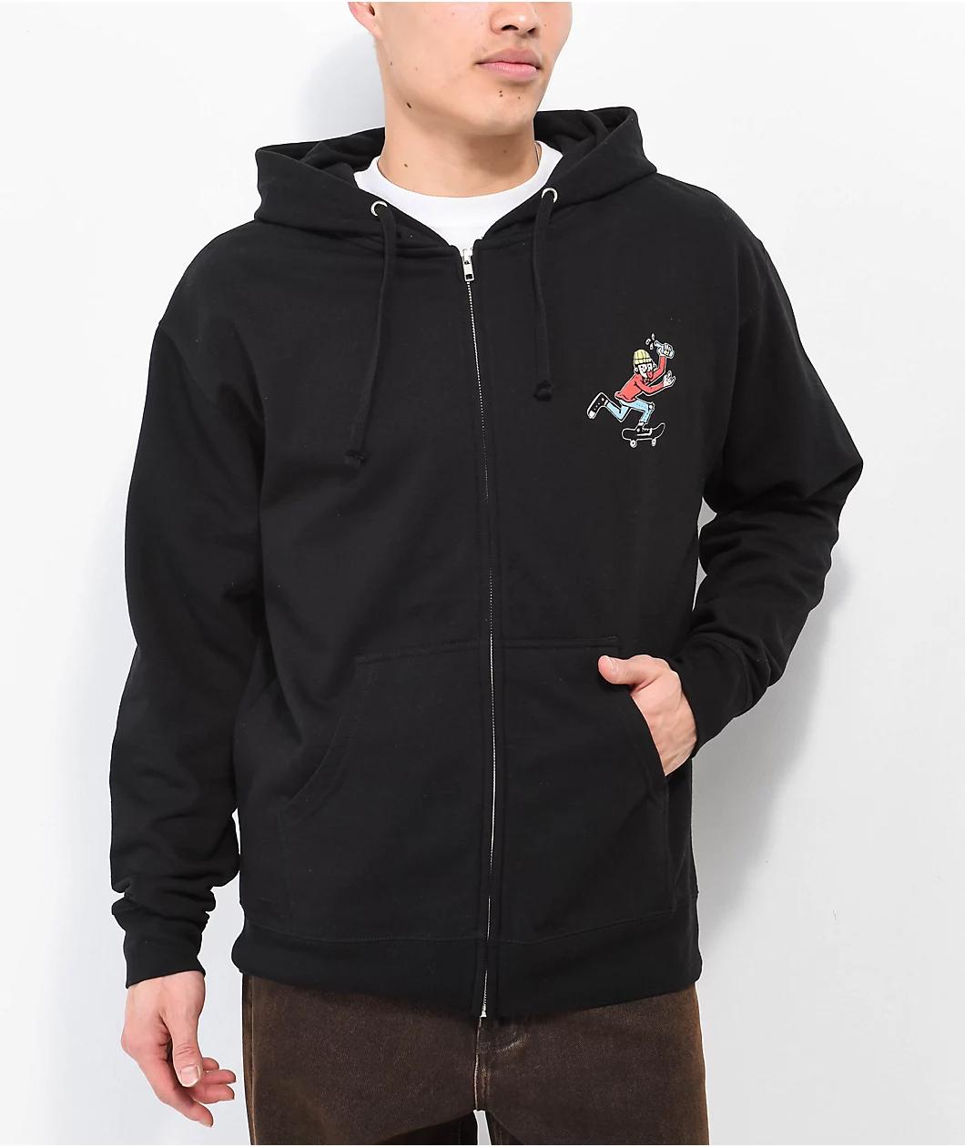 Empyre Push Skate Black Zip Hoodie Product Image