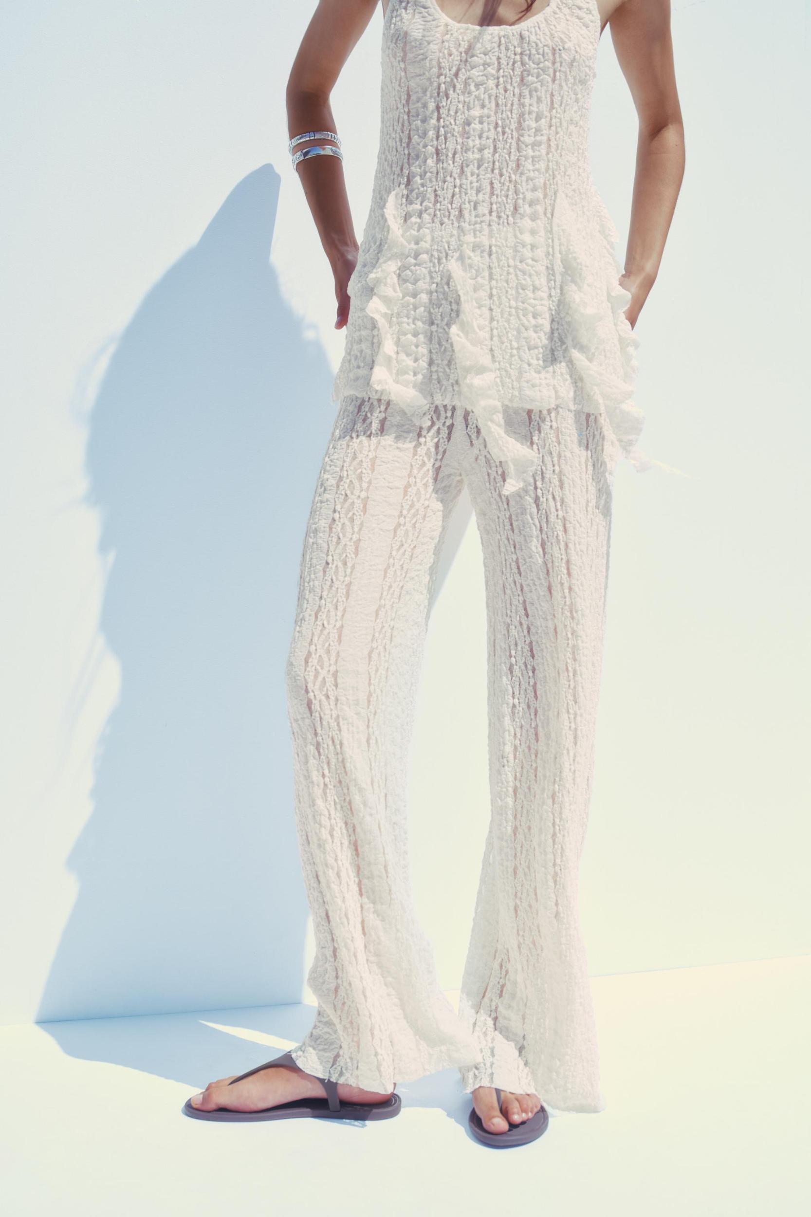 TEXTURED LACE PANTS Product Image