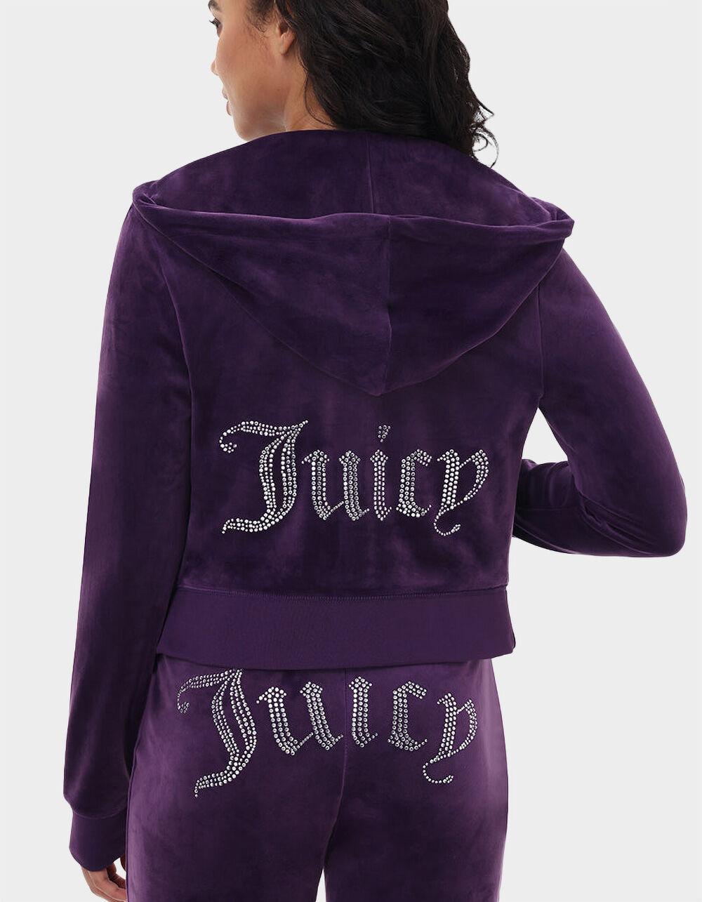 JUICY COUTURE OG Big Bling Womens Hoodie - FUSCHIA Product Image