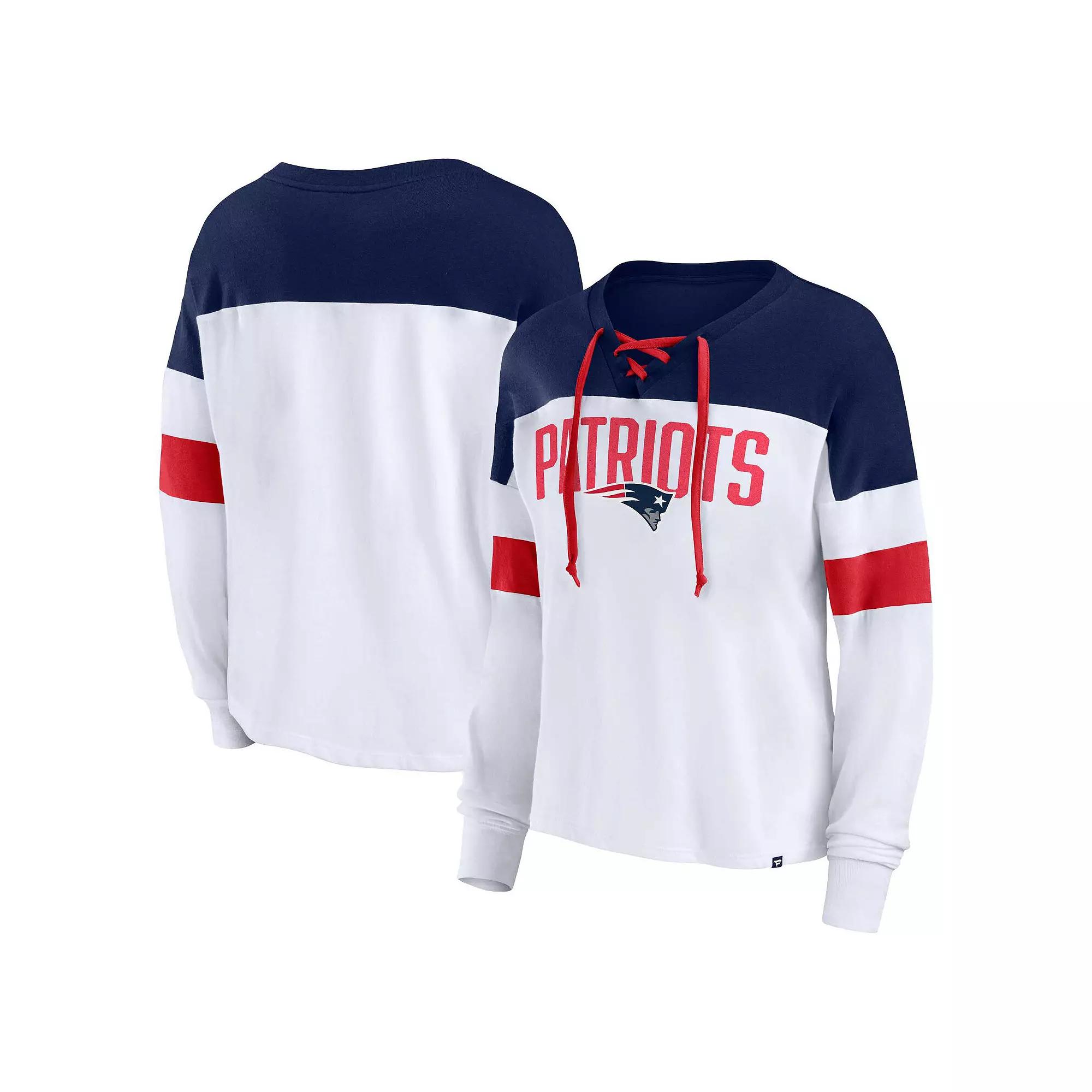 Women's Fanatics Branded White/Navy New England Patriots Plus  Product Image