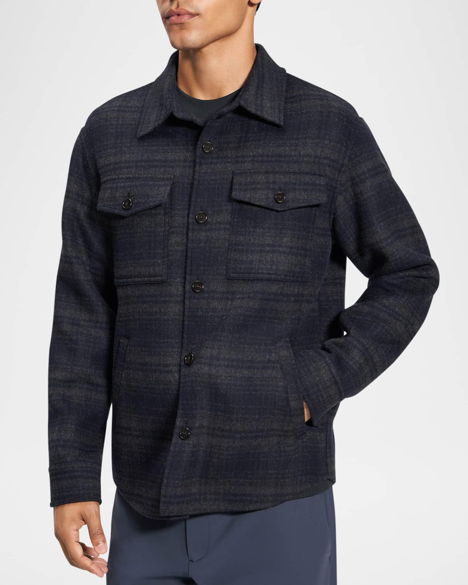 Men's Wool-Cashmere Plaid Overshirt Product Image