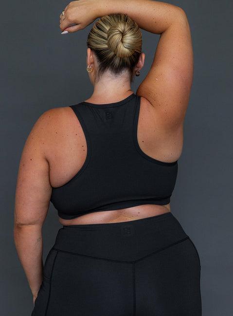 Energised Activewear Top Black Curve Product Image