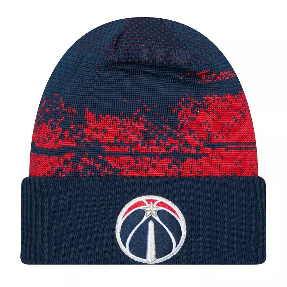 Men's New Era  Navy Washington Wizards Tip-Off Cuffed Knit Hat, Wiz Blue Product Image