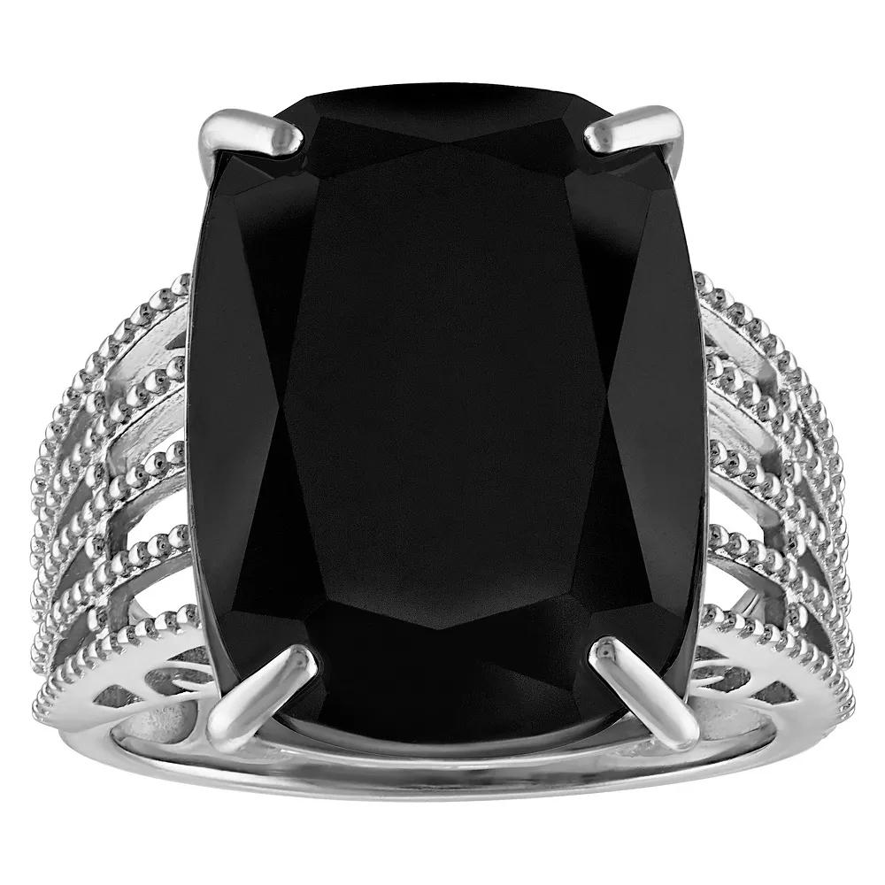 Tiara Sterling Silver Black Spinel Ring, Women's,  Product Image