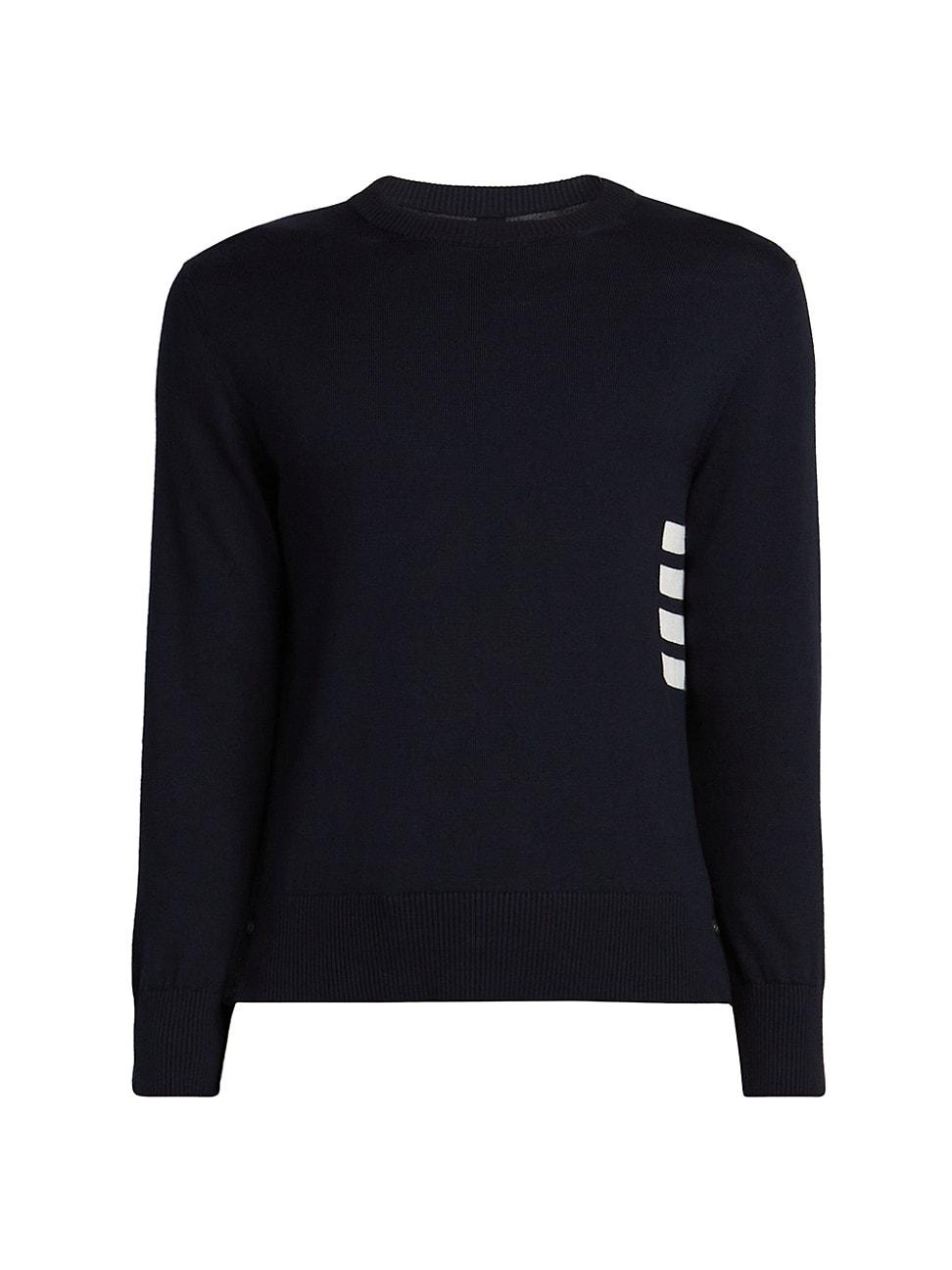 Mens Striped Cotton Jersey Crewneck Sweatshirt Product Image