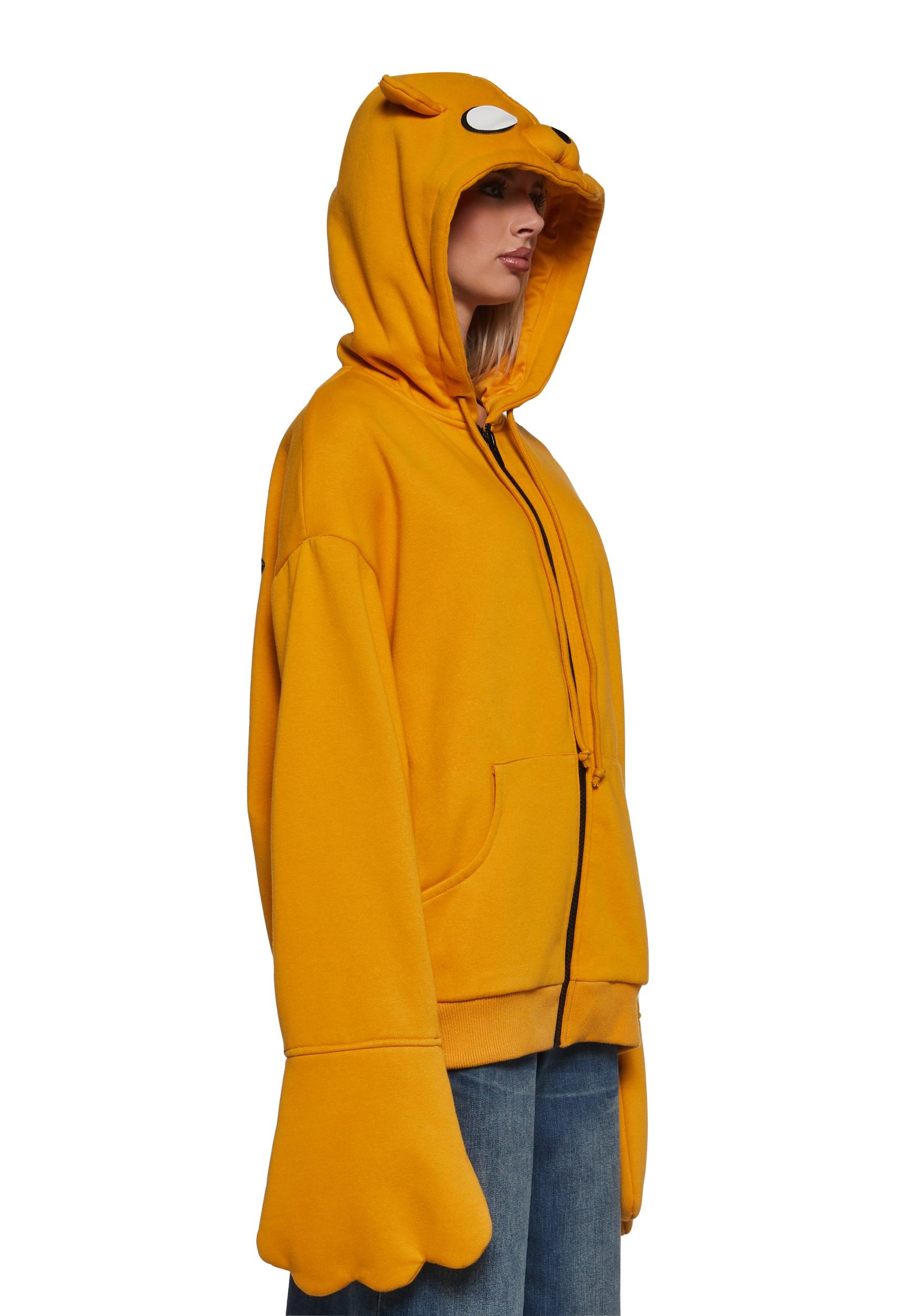 Dolls Kill x Adventure Time Jake The Dog Hoodie - Yellow Product Image