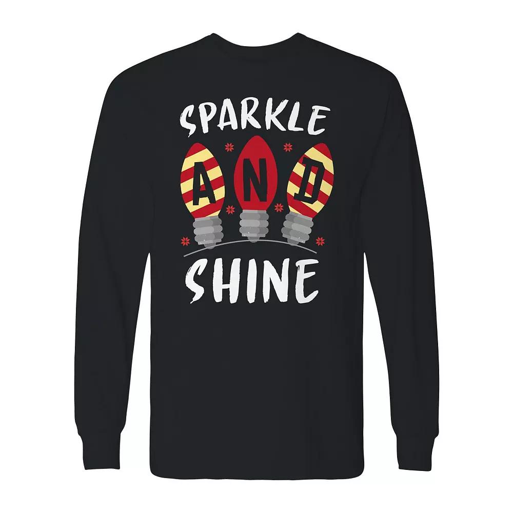 Men's Christmas Sparkle Shine Long Sleeve Graphic Tee, Adult Unisex,  Product Image