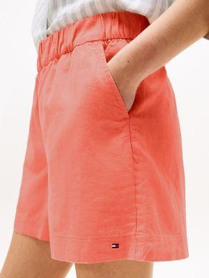 Cotton-Linen Blend Pull-On Short Product Image