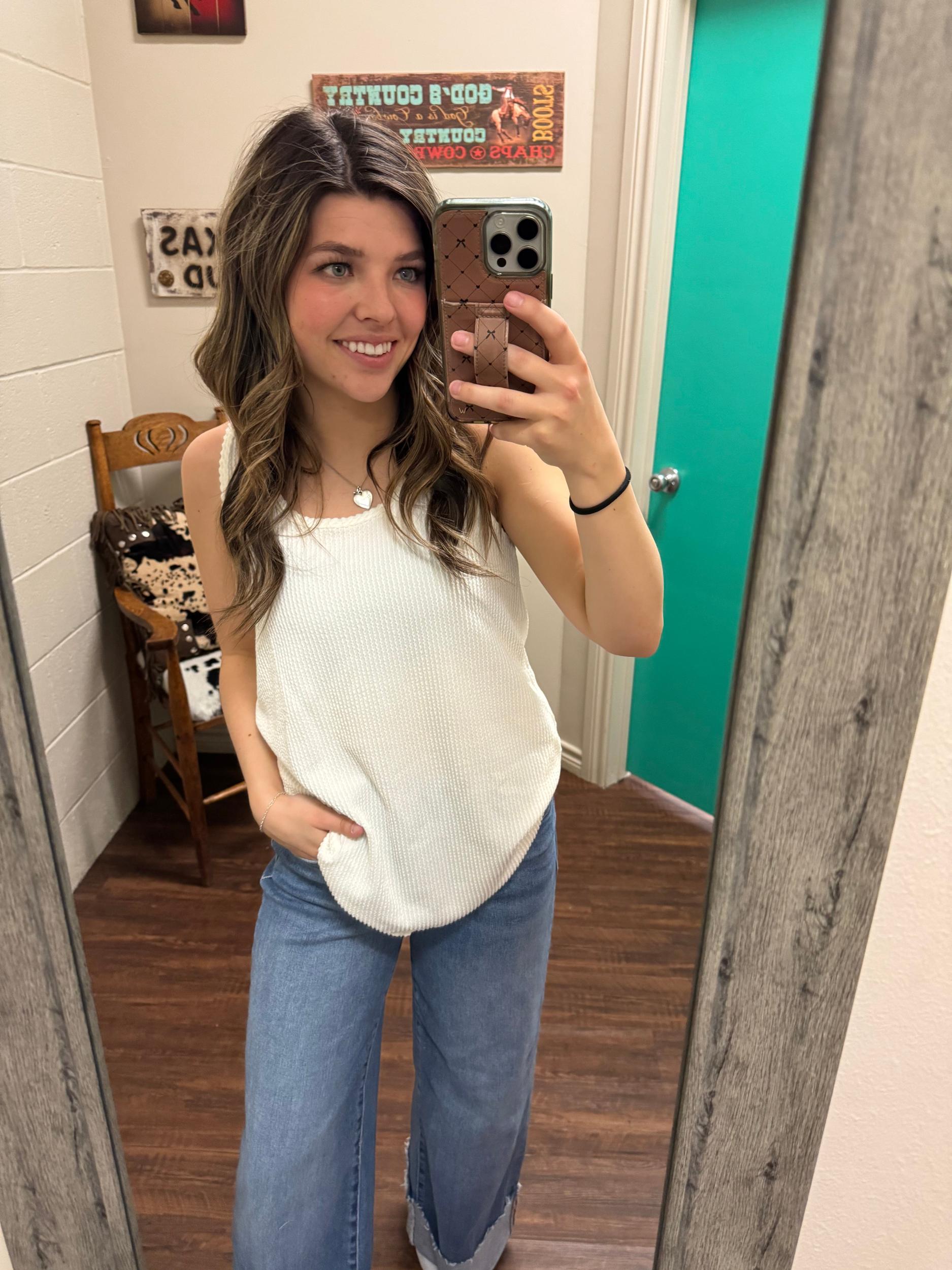 Kick Back Racer Back Full Length Tanks - 4 Colors Product Image