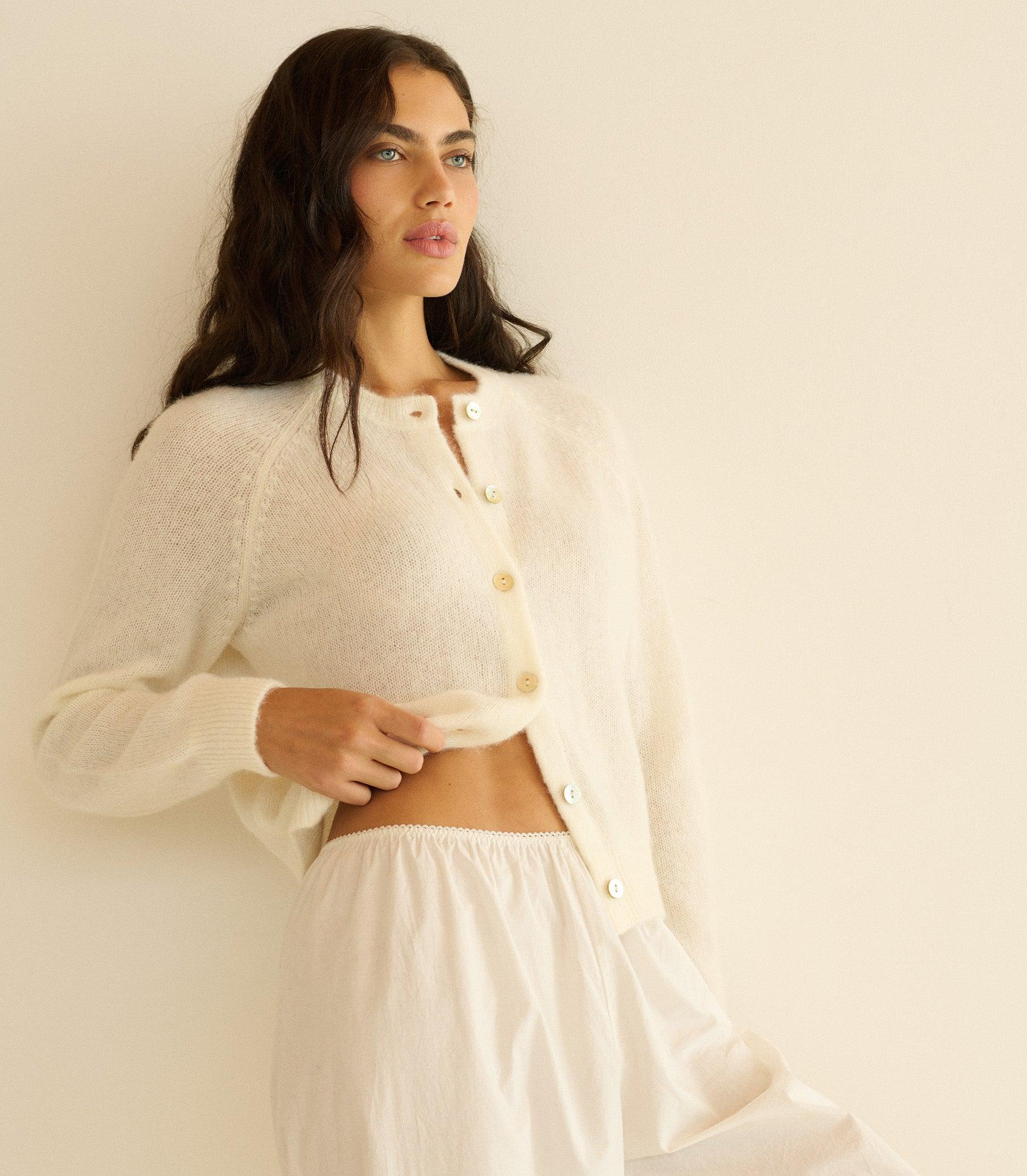 PETRA CARDIGAN -- IVORY Product Image