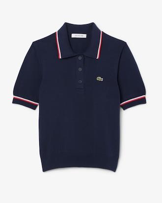 Cropped 3D Seamless Stretch Cotton Polo Shirt Product Image