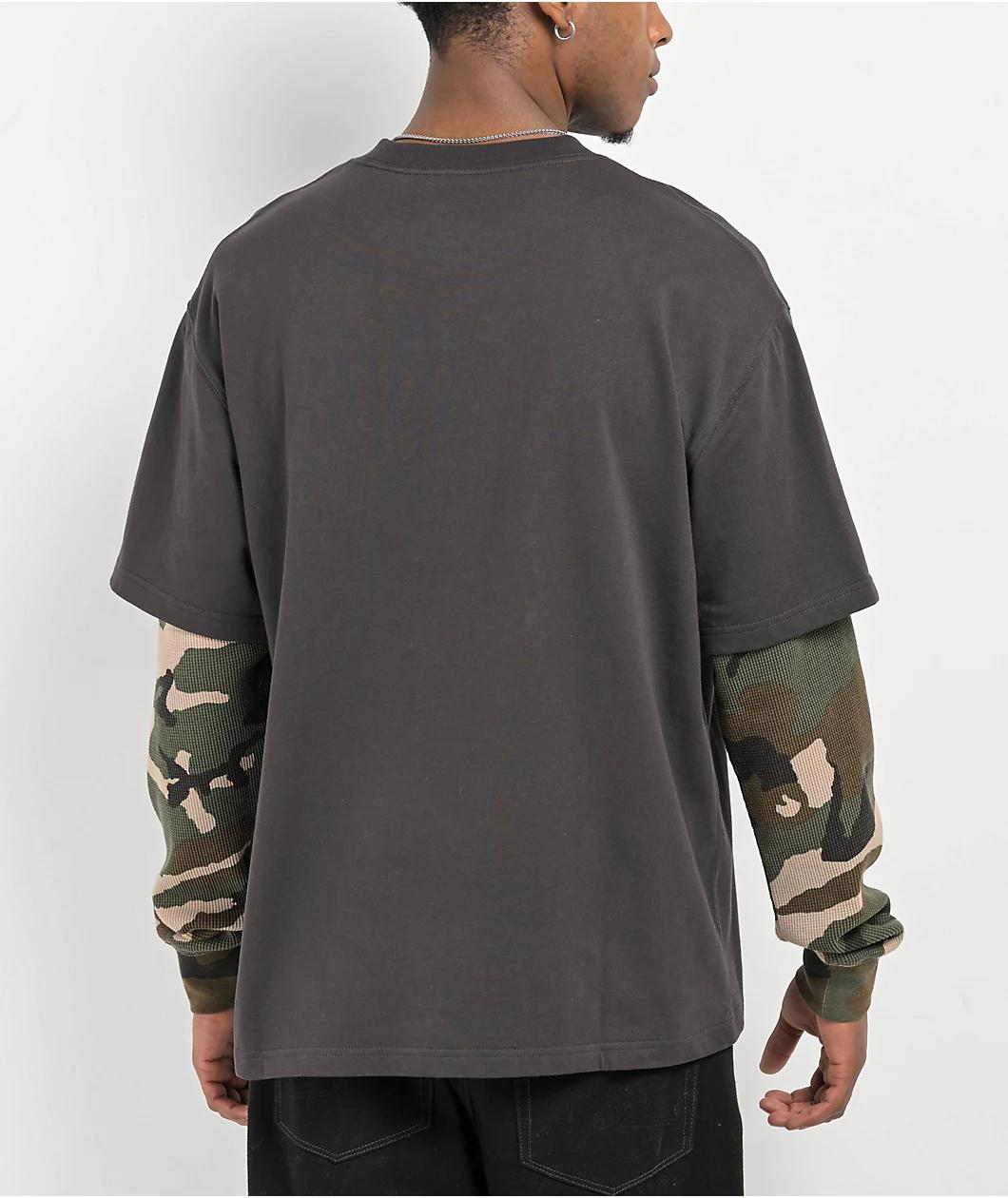 Empyre Loose Screw Charcoal & Camo 2fer Long Sleeve T-Shirt Product Image