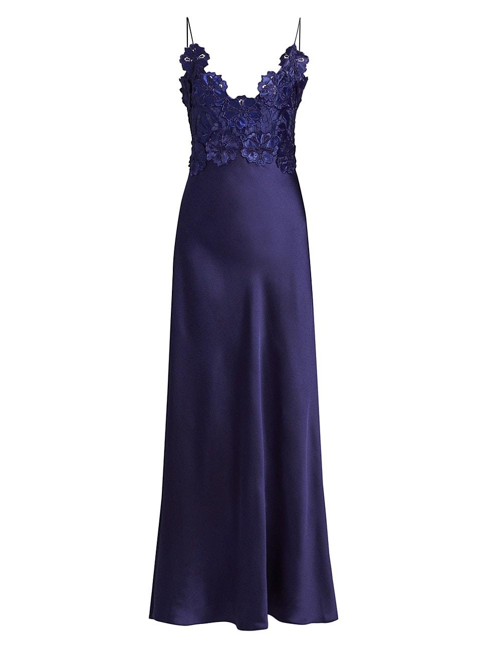 Womens Luella Floral Lace Appliqu Gown Product Image
