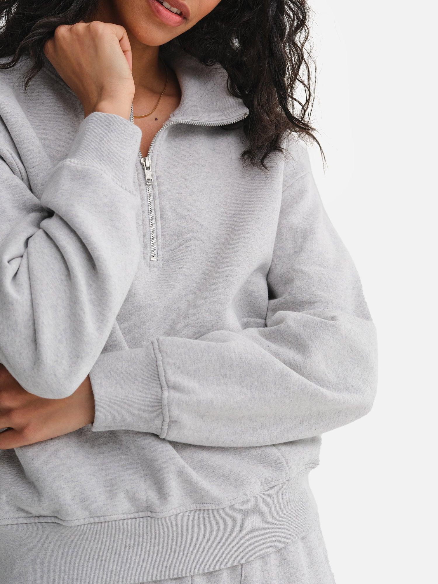 Organic Fleece Quarter Zip Sweatshirt Female Product Image