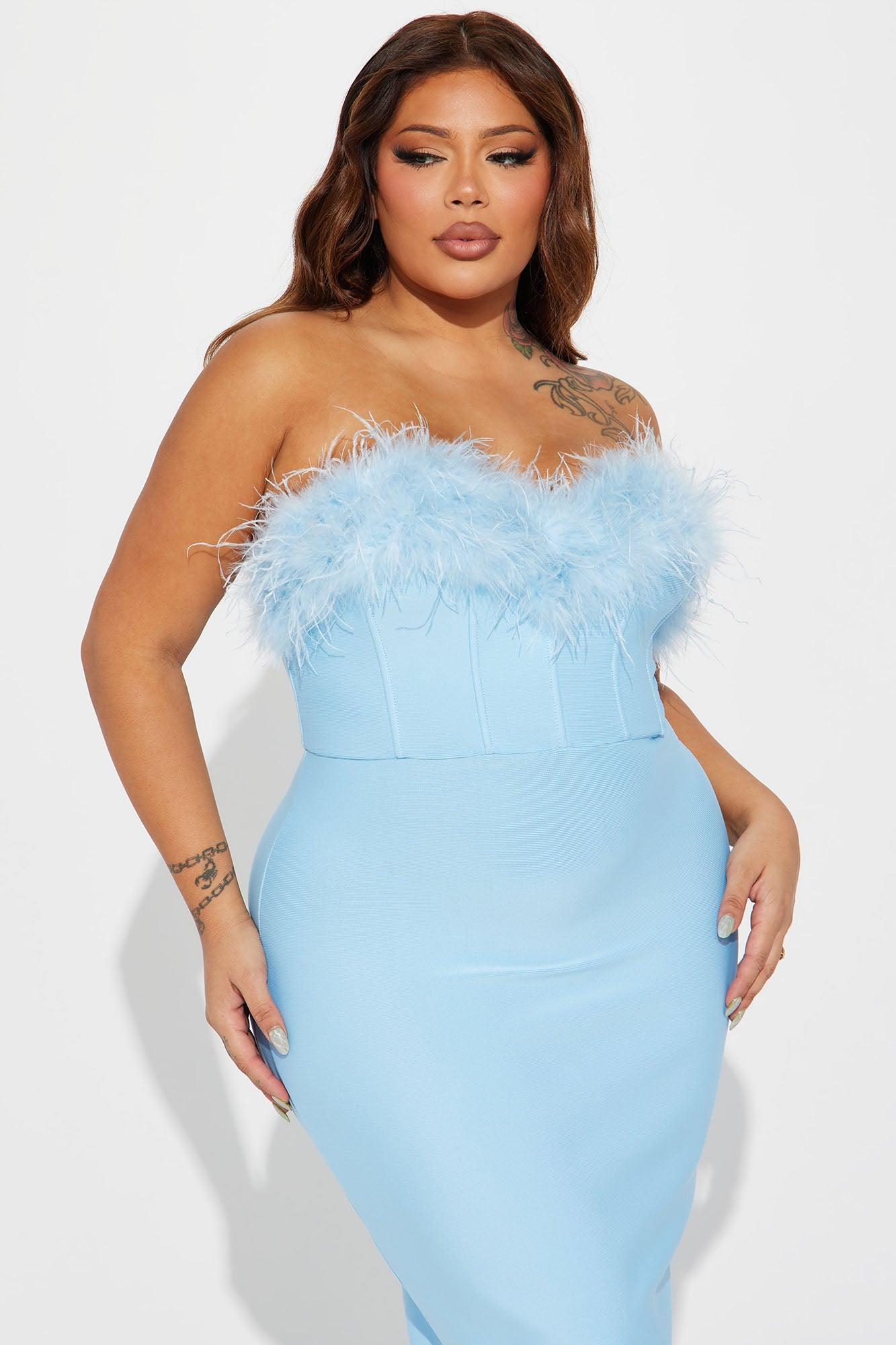 Bridget Bandage Maxi Dress - Light Blue Product Image