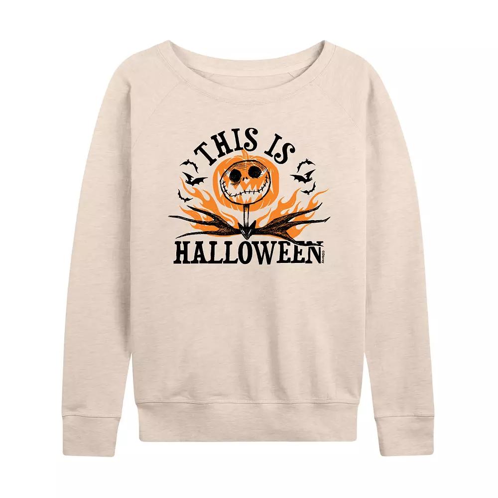 Disney's Nightmare Before Christmas Jack Skellington Women's This Is Halloween French Terry Long Sleeve Tee,  Product Image