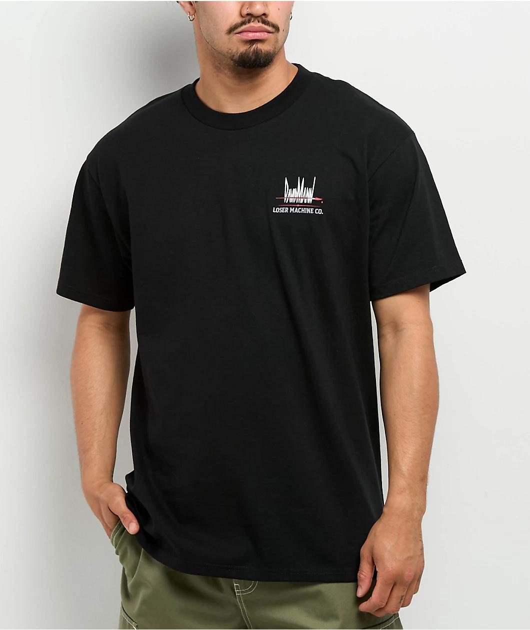 Loser Machine American Rights Stock Black T-Shirt Product Image