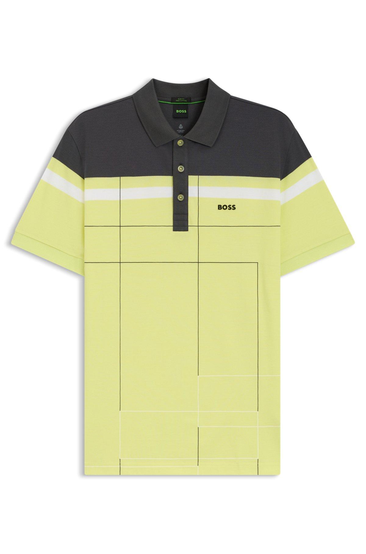 Slim-fit polo shirt in quick-dry stretch cotton Product Image