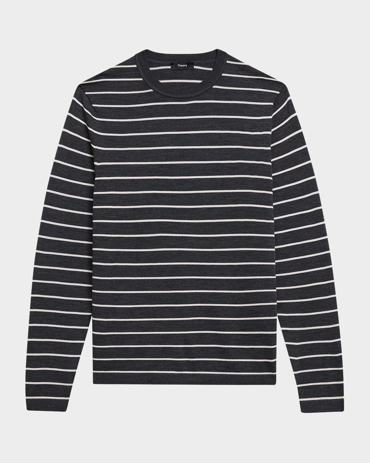 Mens Striped Wool Sweater Product Image