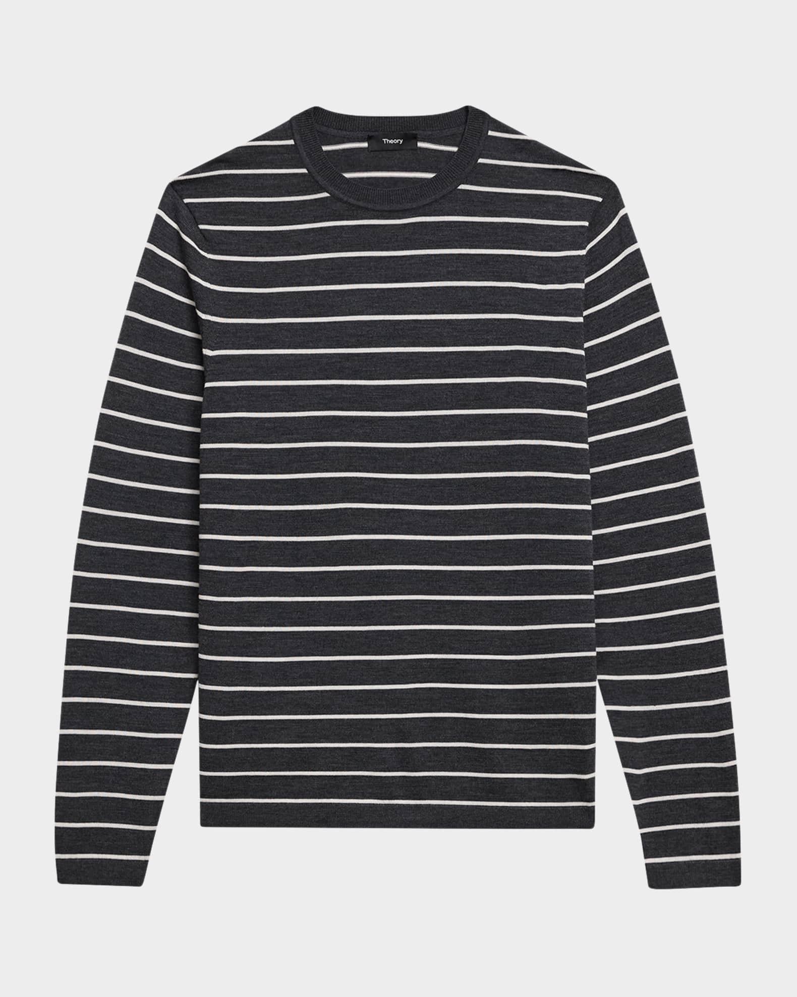 Mens Striped Wool Sweater Product Image