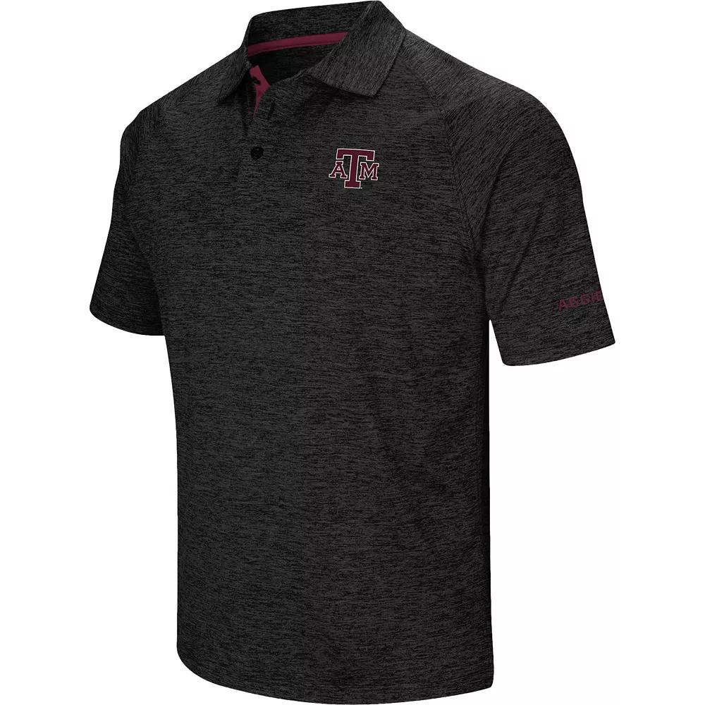 Men's Colosseum Black Texas A&M Aggies Down Swing Polo,  Product Image
