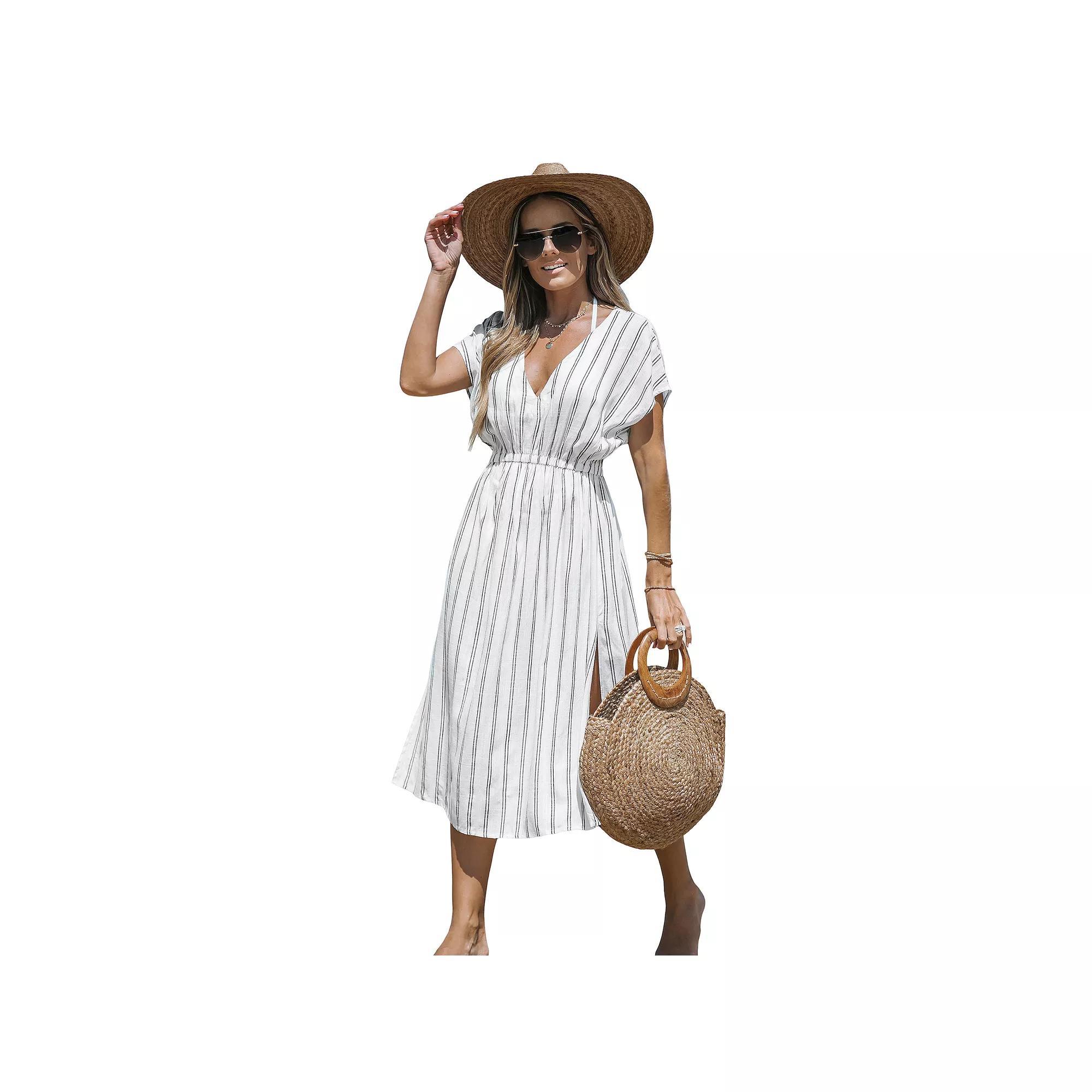 Women's Cupshe Striped Midi Cover-Up Dress,  Product Image