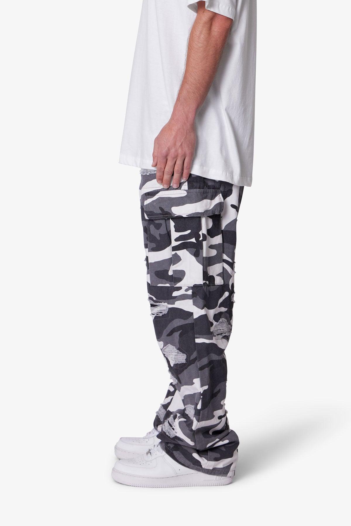 Ultra Baggy Skated Cargo Pants - Black/White Product Image