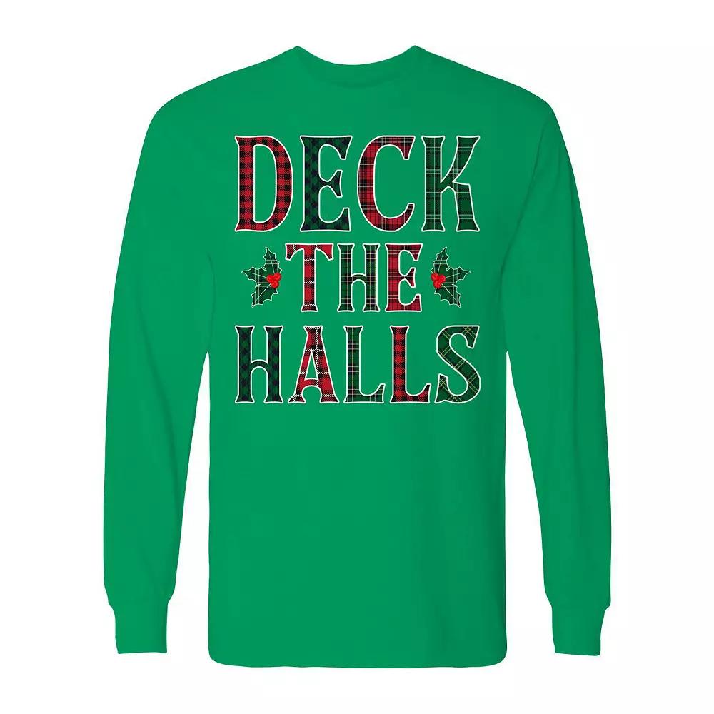 Men's Christmas Deck The Halls Long Sleeve Graphic Tee, Adult Unisex,  Product Image
