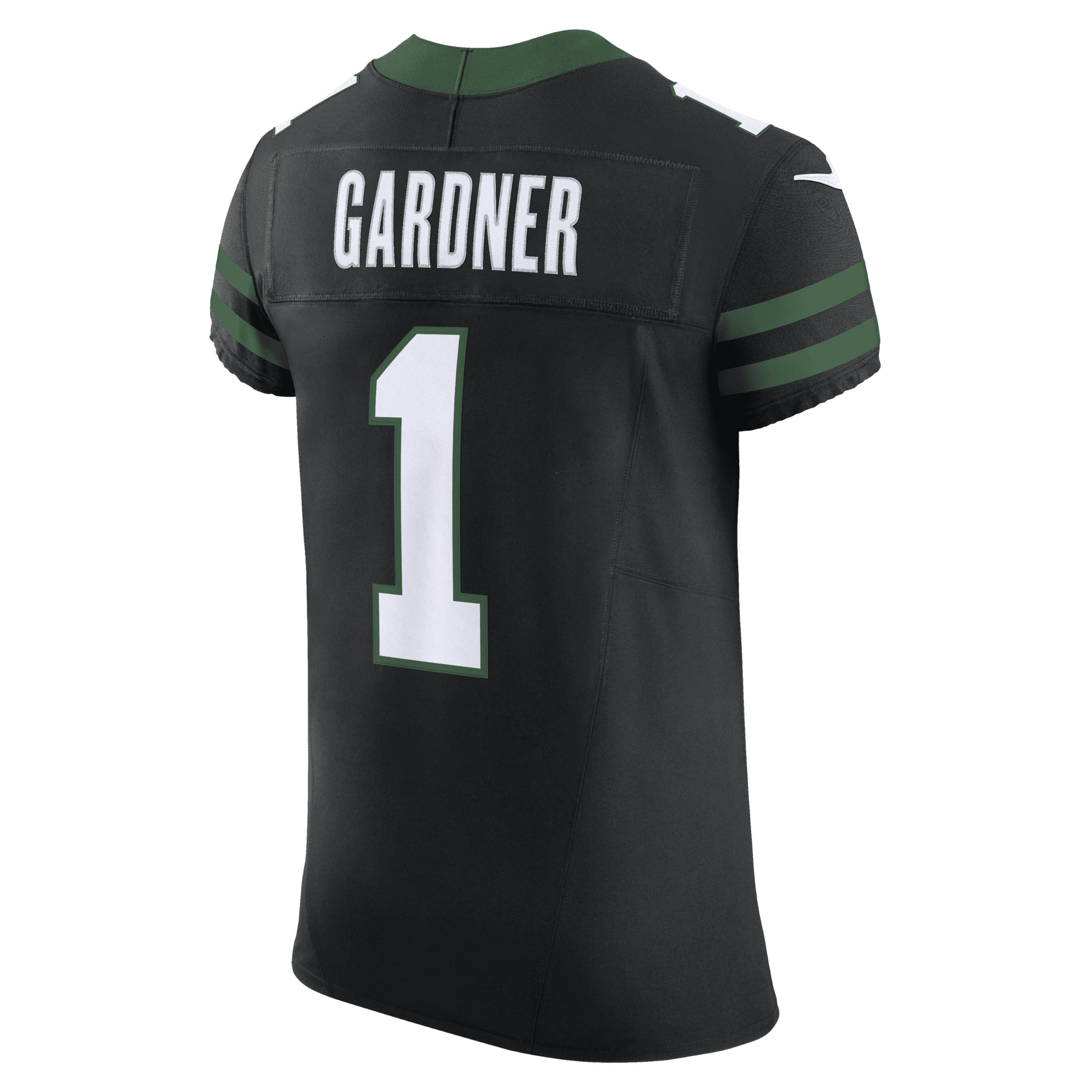 Men's Nike Ahmad Sauce Gardner Legacy Black New York Jets Alternate Vapor F.U.S.E. Elite Jersey,  Product Image