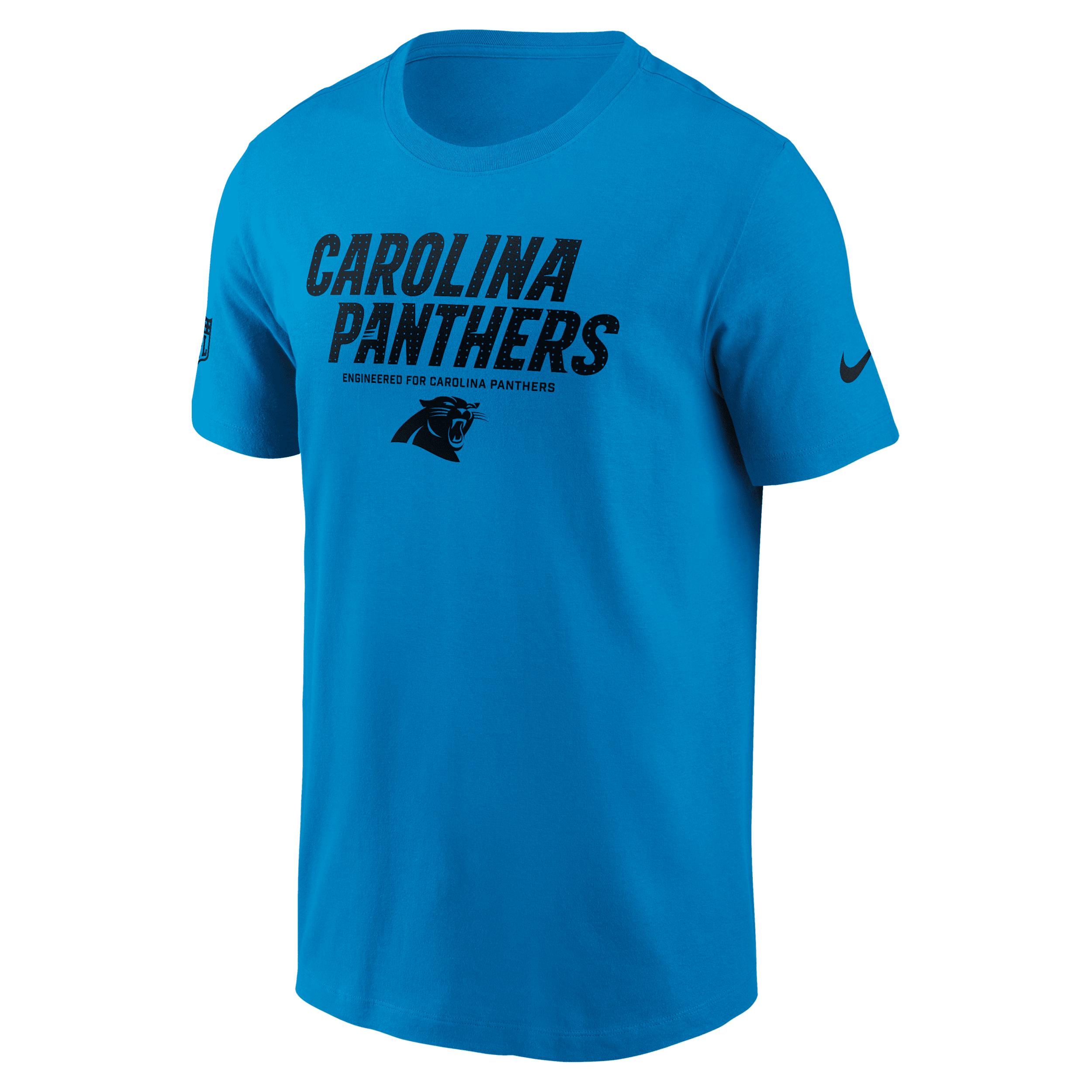 Carolina Panthers Sideline Team Issue Nike Mens Dri-FIT NFL T-Shirt | 02ET44I9D-AR5 Product Image