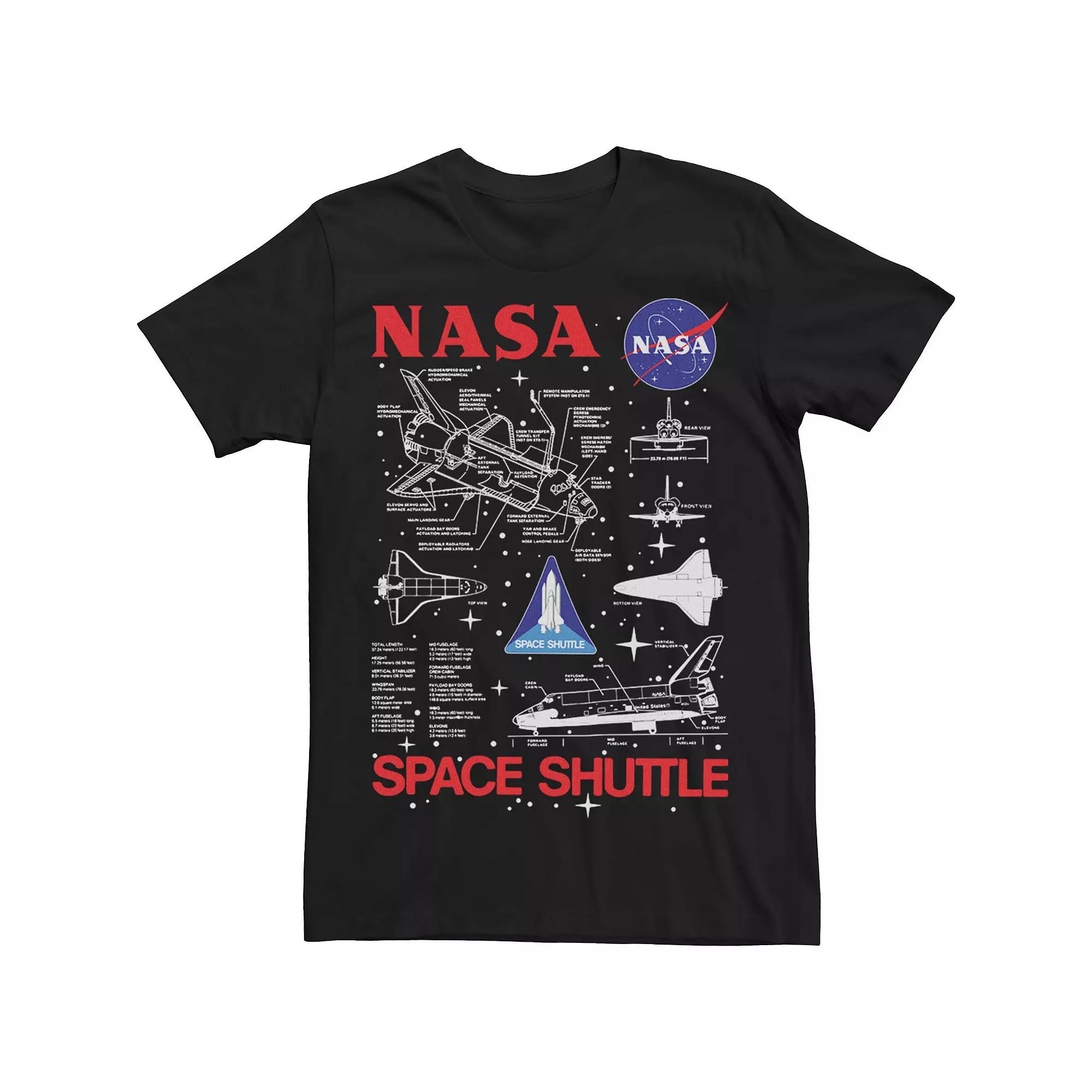Big & Tall NASA Space Shuttle Schematics Tee, Men's,  Product Image