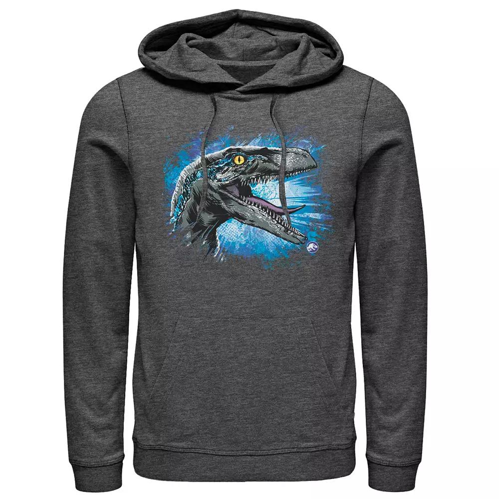 Men's Jurassic World Blue Raptor Splatter Hoodie,  Product Image