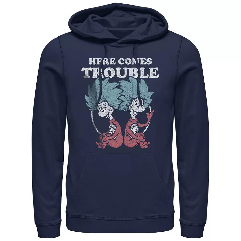 Men's Dr. Seuss Thing 1 And Thing 2 Here Comes Trouble Graphic Hoodie,  Product Image