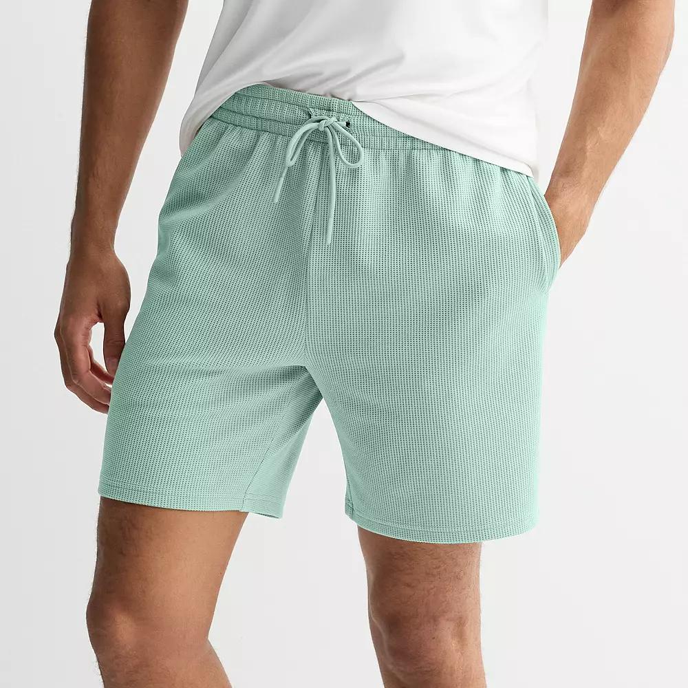 Men's Tek Gear® 7 in. Performance Waffle Weave Shorts, Size: Large, Serene Green Product Image