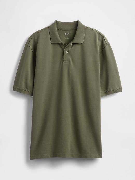 Relaxed Pique Polo Shirt Product Image