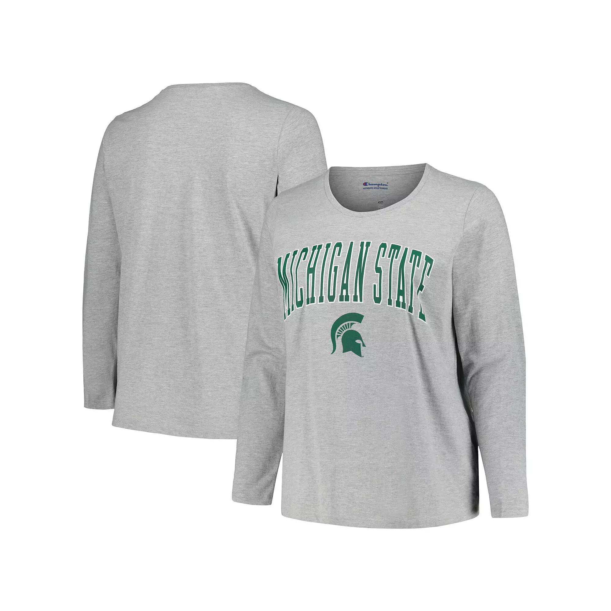 Women's Profile Heather Gray Michigan State Spartans Plus  Product Image