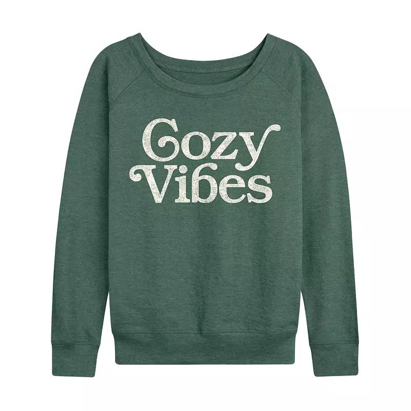 Women's Cozy Vibes French Terry Long Sleeve Tee, Girl's,  Product Image