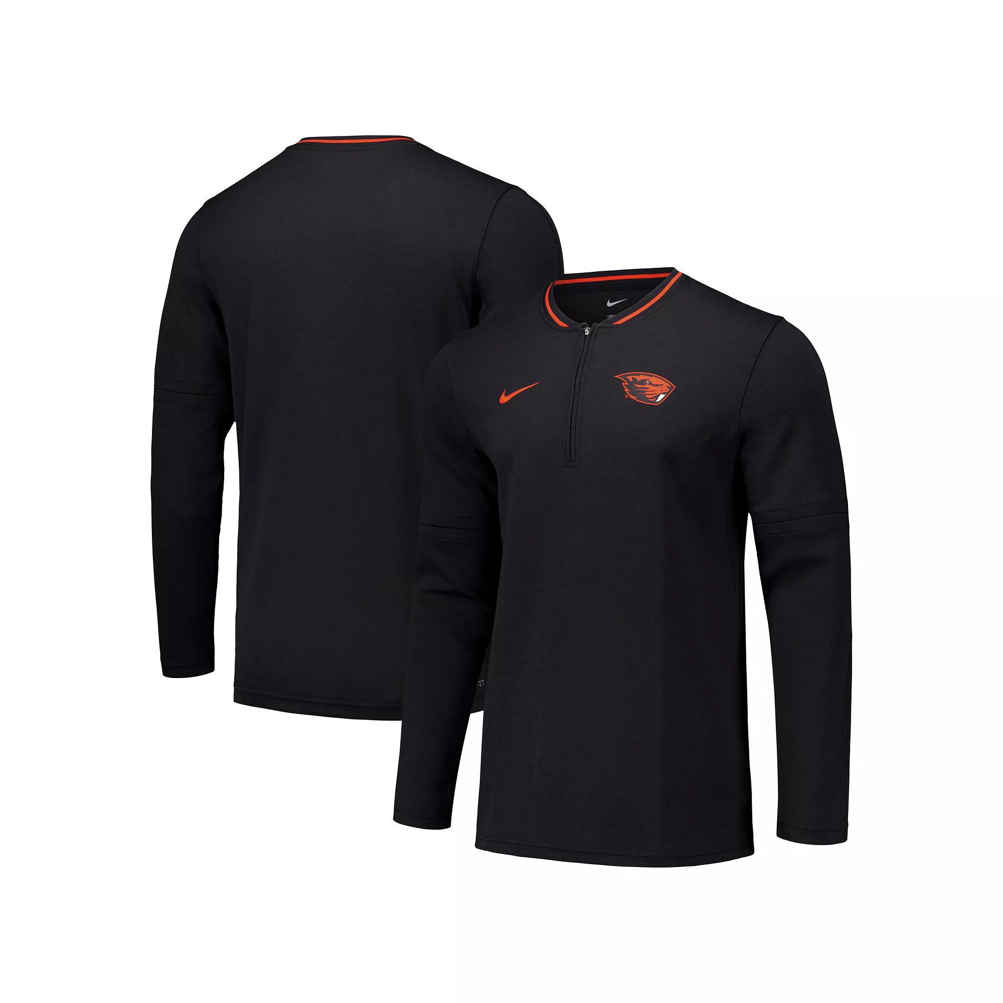 Men's Nike Black Oregon State Beavers Coaches Quarter-Zip Jacket,  Product Image